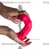 Dildo flexible rosa con sopapa y vibracion